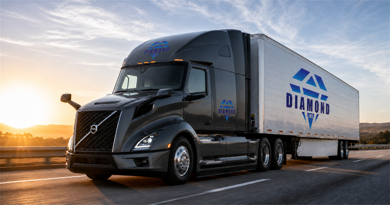 Diamond Inc. branded next-generation Volvo VNL 860 on the highway